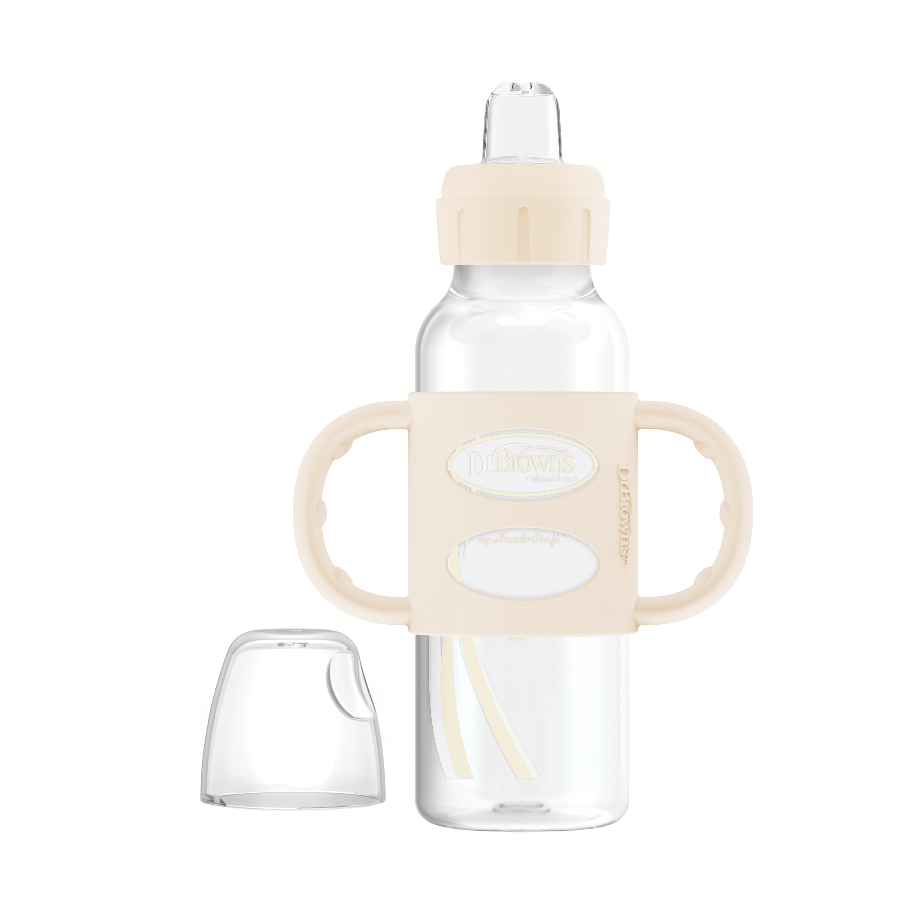 Dr. Brown's Milestones Narrow Sippy Spout Bottle with Silicone Handles