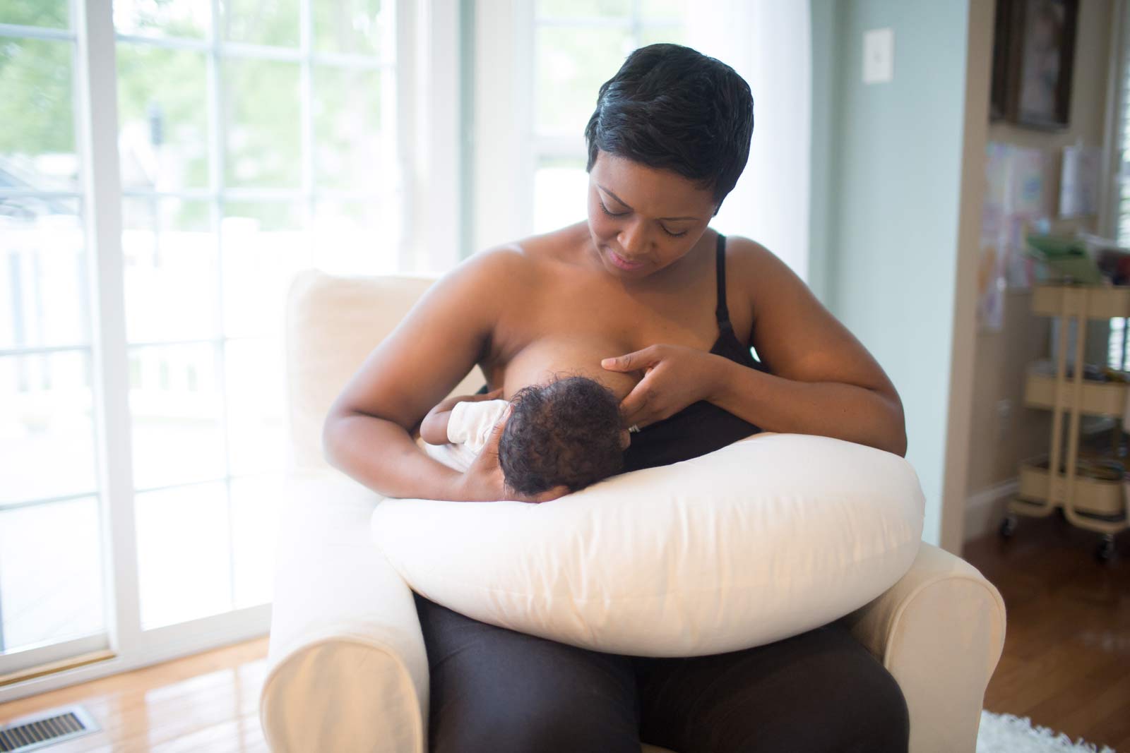 mother breastfeeding baby