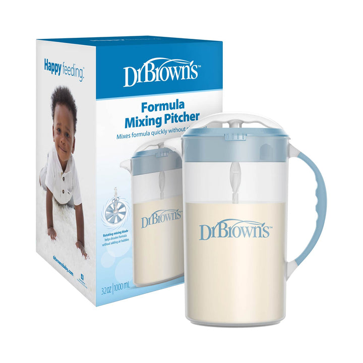 Dr. Brown's blue Formula Mixing Pitcher with packaging