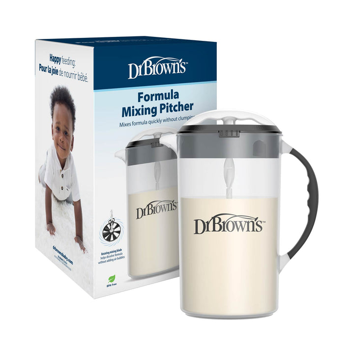 Dr. Brown's black Formula Mixing Pitcher with packaging