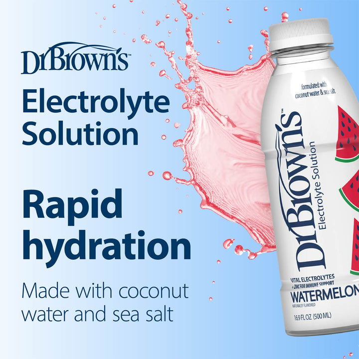 Dr. Brown's Electrolyte Solution bottle with watermelon flavor