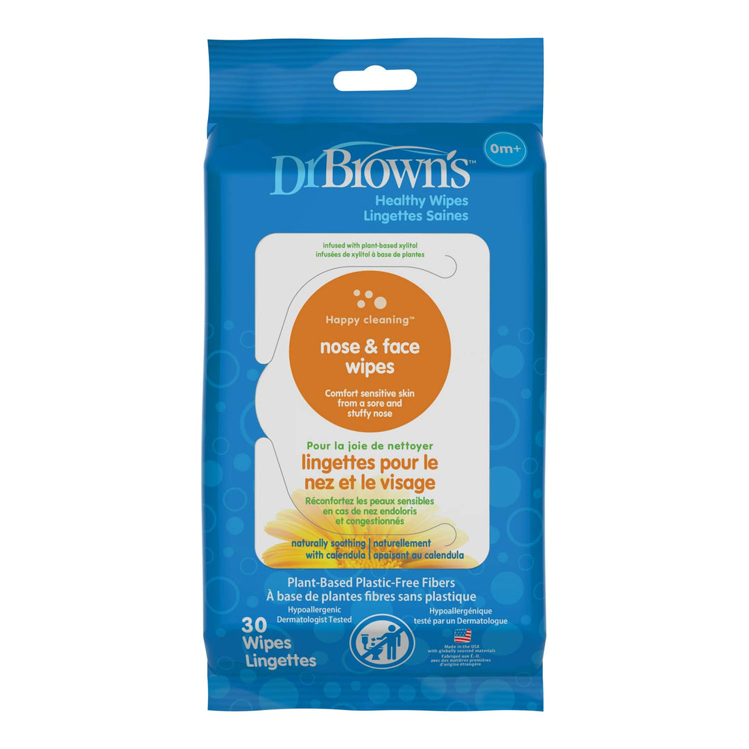 Dr. Brown's Nose and Face Wipes, 30 count package