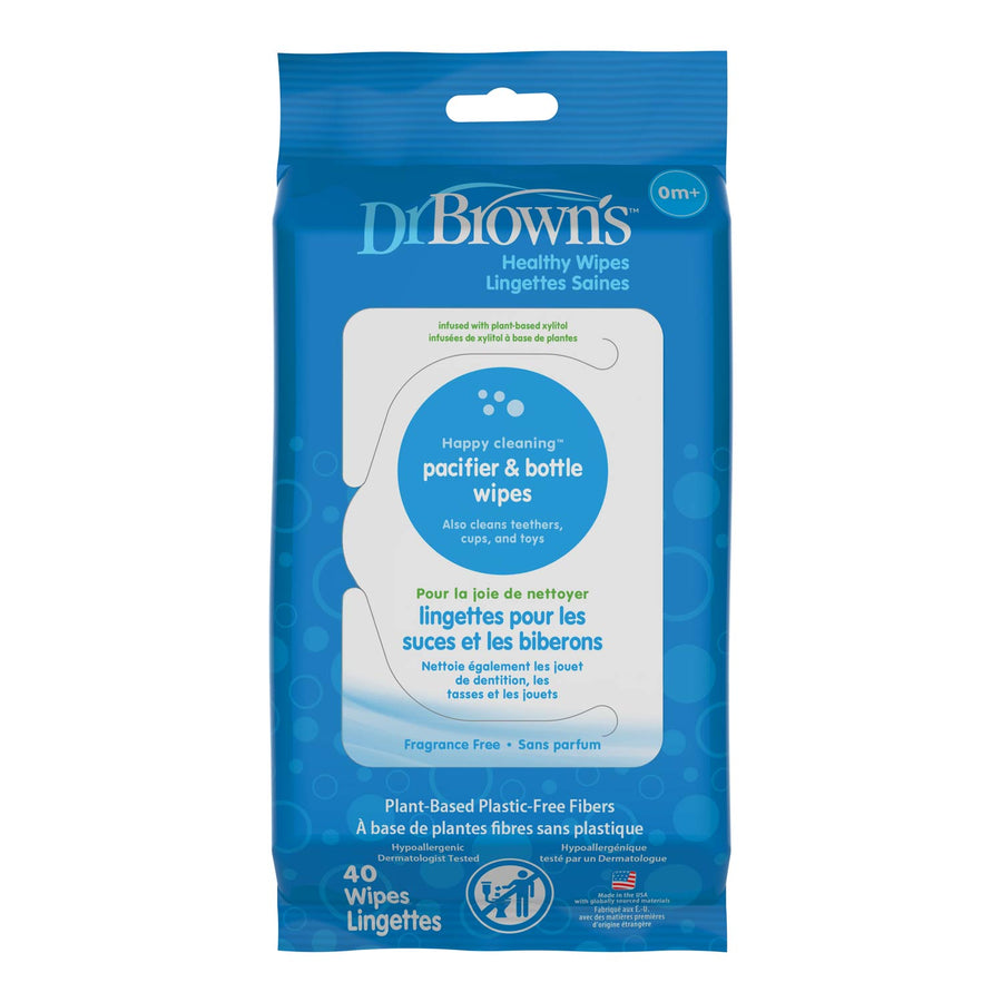 Dr. Brown's Pacifier and Bottle Wipes, 40 count package