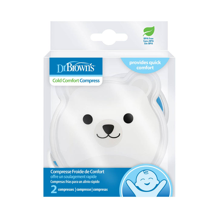 Packaging of Dr. Brown's Cold Comfort Compress with a polar bear design
