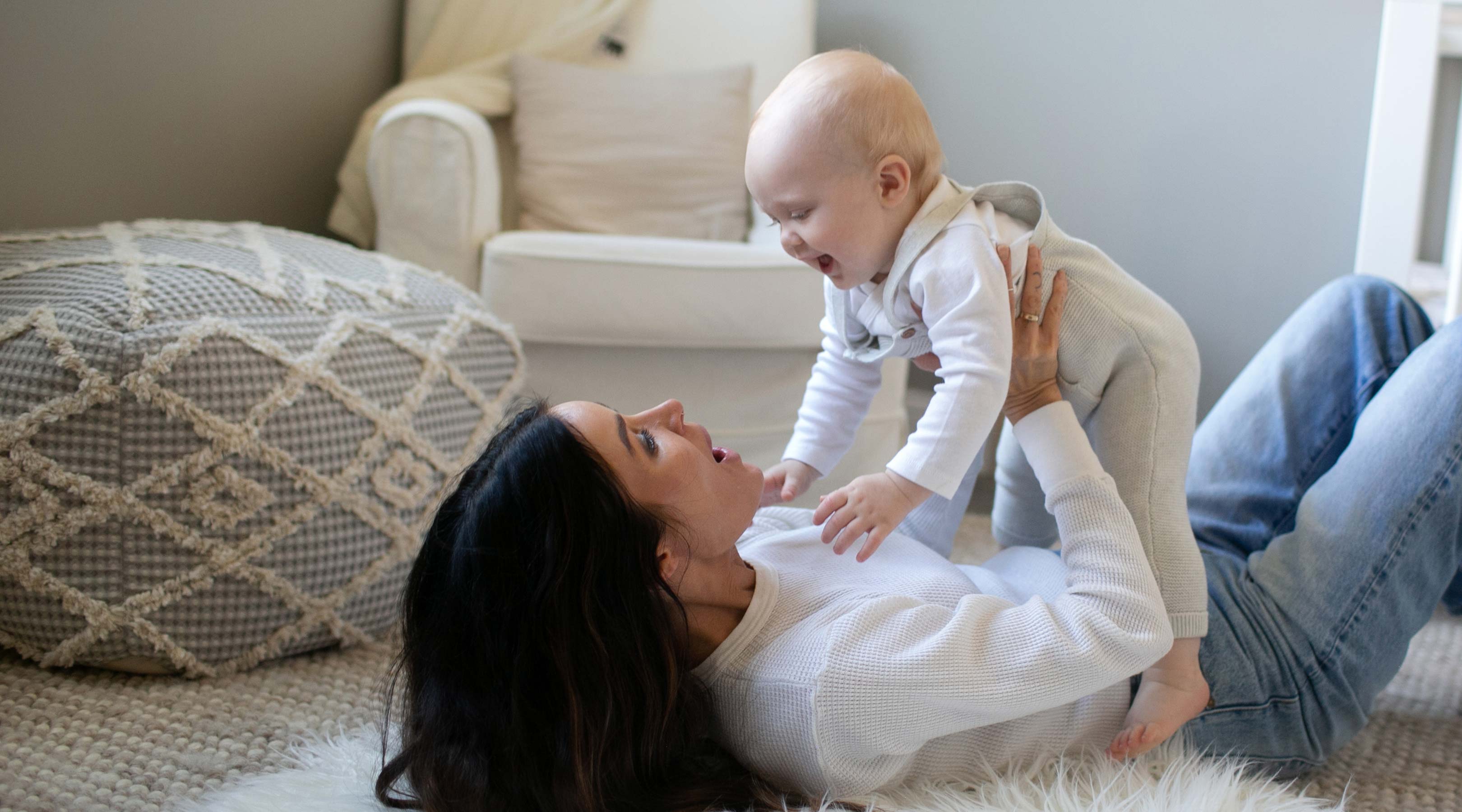 Mother holding baby