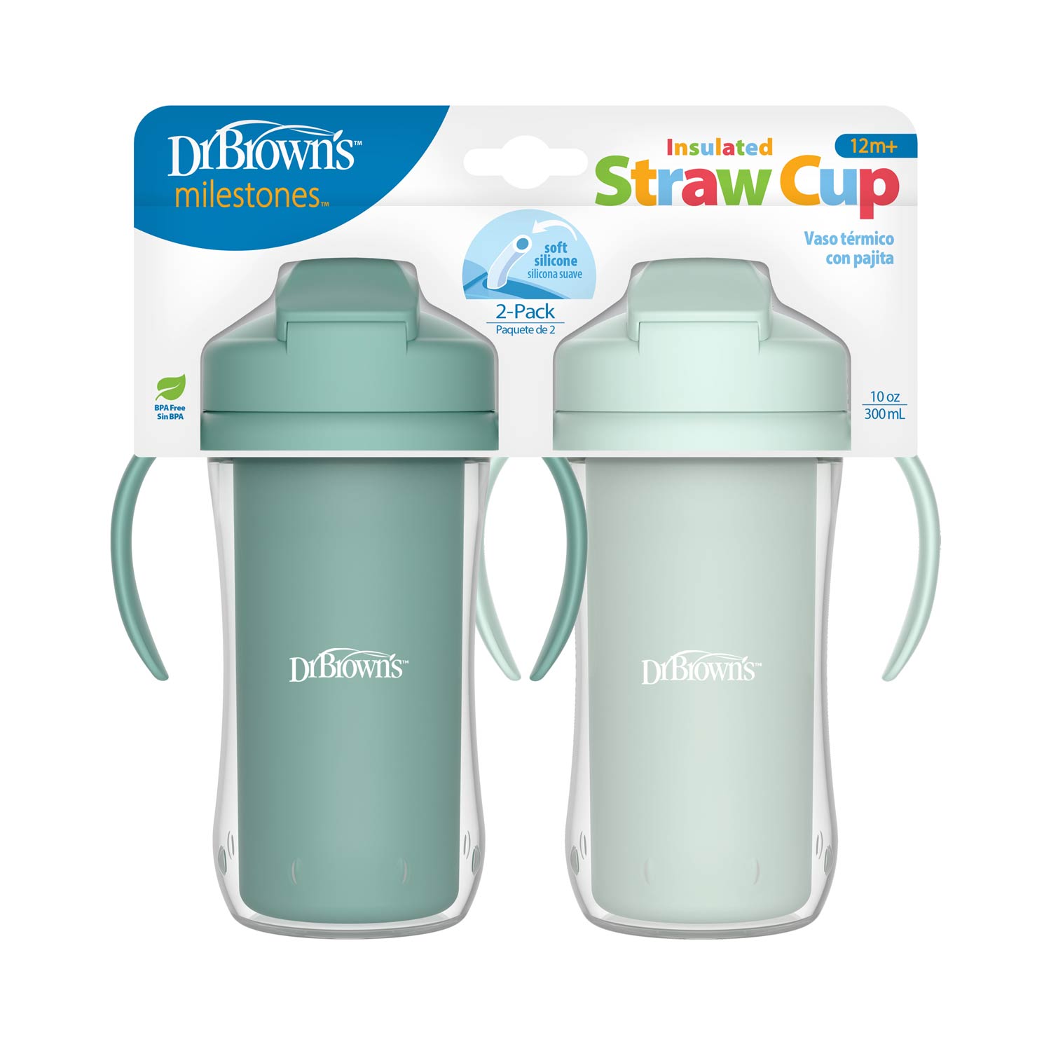 Dr. Brown's® Milestones™ Insulated Straw Cup, 2-Pack – Dr. Brown's