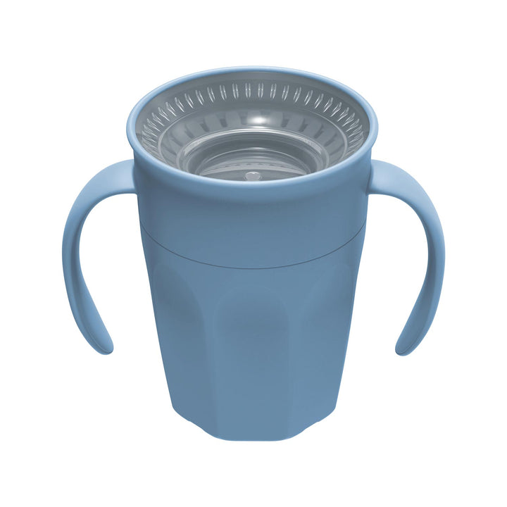 Blue sippy cup with handles