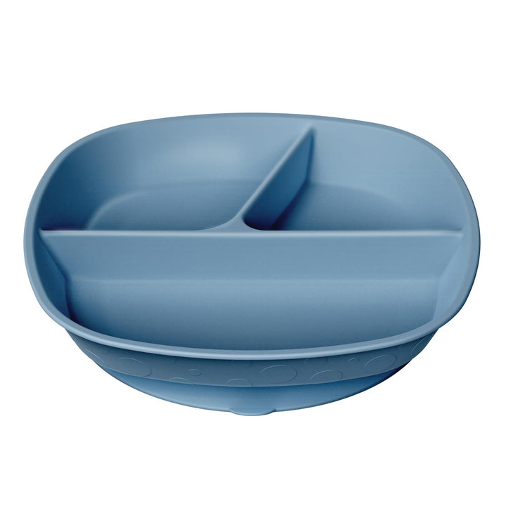 Dr. Brown's No-Slip Divided Suction Plate in a blue color