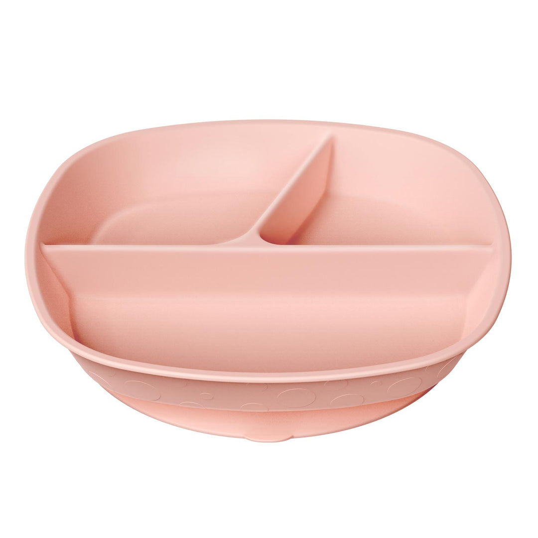 Dr. Brown's No-Slip Divided Suction Plate in a pink color