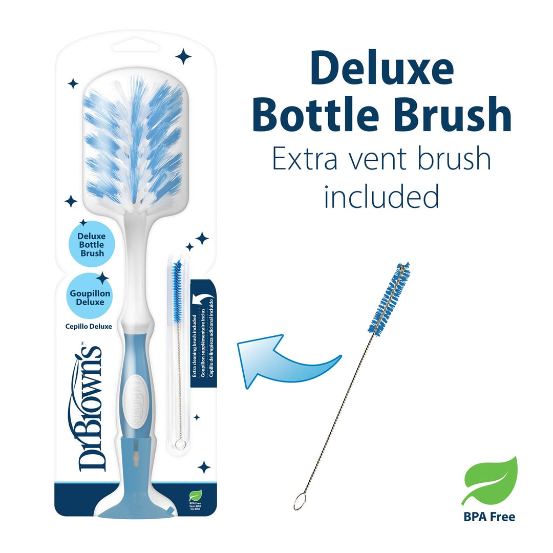 Packaged bottle brush with extra vent brush