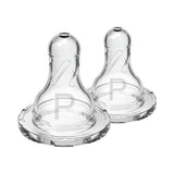 Dr. Brown Natural FlowNarrow Baby Bottle Silicone Nipple, 2-Pack