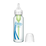 Dr. Brown Natural FlowAnti-Colic Options Narrow Glass Baby Bottle, with Level 1 Slow Flow Nipple