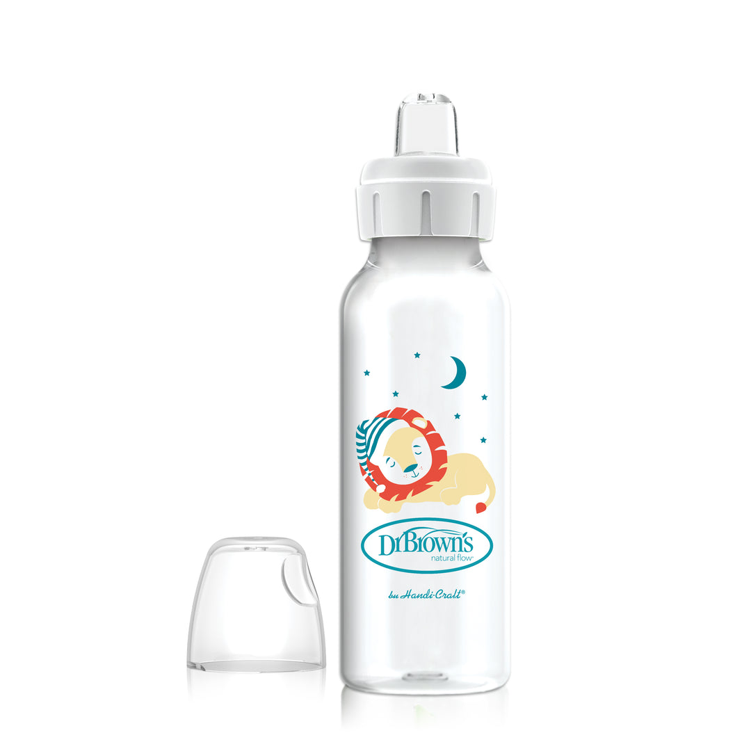 dr-browns-milestones-narrow-sippy-bottle-8oz-250ml-lion