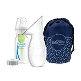 Dr. Brown's Silicone Breast Pump Breast Milk Catcher with Options+ Anti-Colic Baby Bottle & Travel Bag