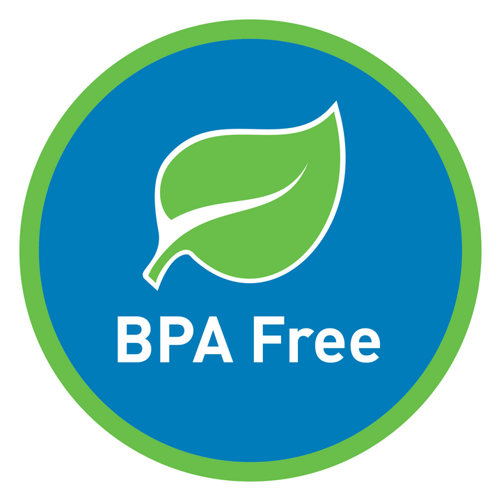 A blue circle featuring a green and white leaf icon at its center, framed by a green border, emphasizes the product's "BPA Free" characteristic in white text beneath. Perfect for converting from nipple to sippy cup, this design also incorporates anti-colic features for an effortless transition. This is the Dr. Brown's Natural Flow® Anti-Colic Options+™ Narrow Sippy Bottle Starter Kit, 8oz/250mL by Dr. Brown's.