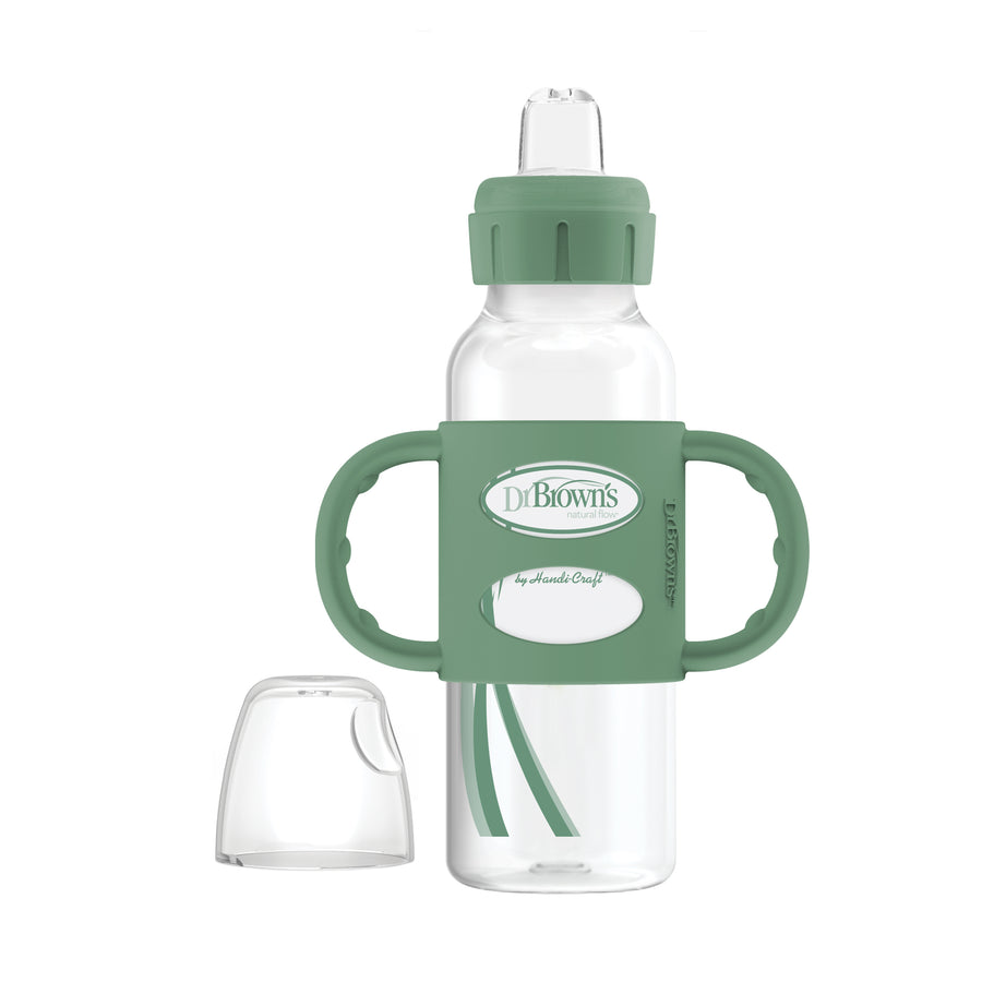 dr-browns-milestones-narrow-sippy-bottle-with-handles-green