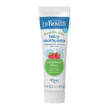 Dr. Brown Fluoride-Free Baby Toothpaste, Strawberry, 1.4oz/40g, 1-Pack