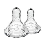 Dr. Brown Natural FlowNarrow Baby Bottle Silicone Nipple, 2-Pack