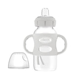 Dr. BrownMilestones Wide-Neck Sippy Spout Bottle with Silicone Handles, 9 oz/270 mL