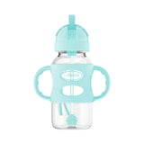 Dr. Brown Milestones Wide-Neck Sippy Straw Bottle with Silicone Handles, 9 oz/270 mL