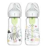 Dr. Brown Natural FlowAnti-Colic Options Wide-Neck Baby Bottle, 9oz/270mL, 2-Pack