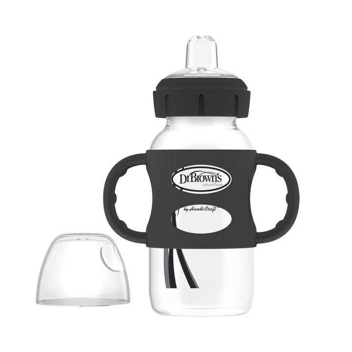 dr-browns-milestones-wide-neck-sippy-bottle-with-handles-black