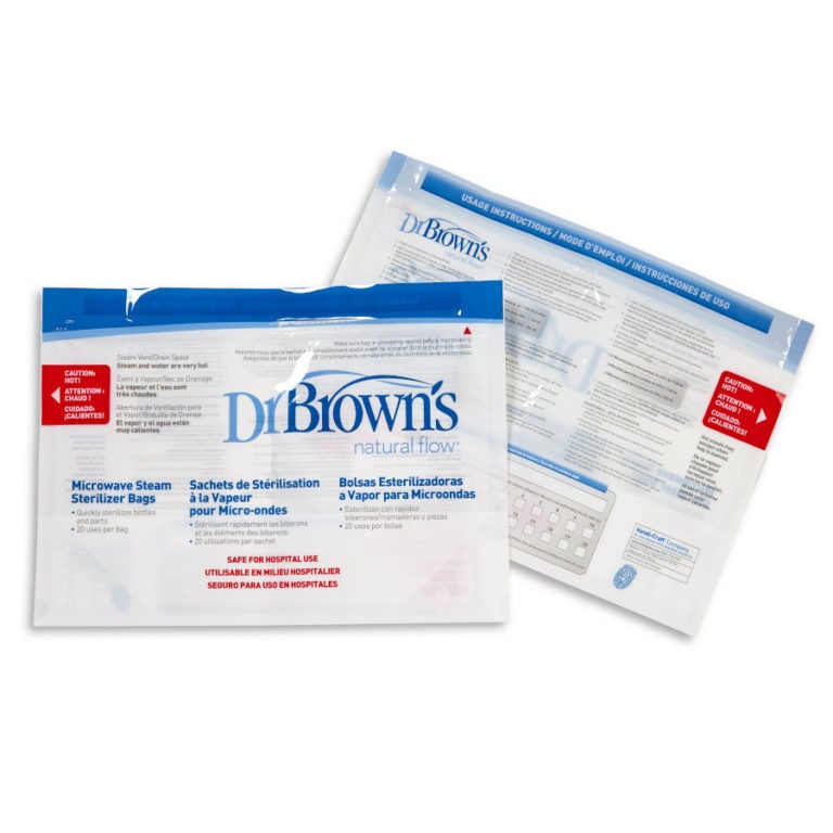 Dr. Brown's Natural Flow® Microwave Steam Sterilizer Bags, 5 PK Dr