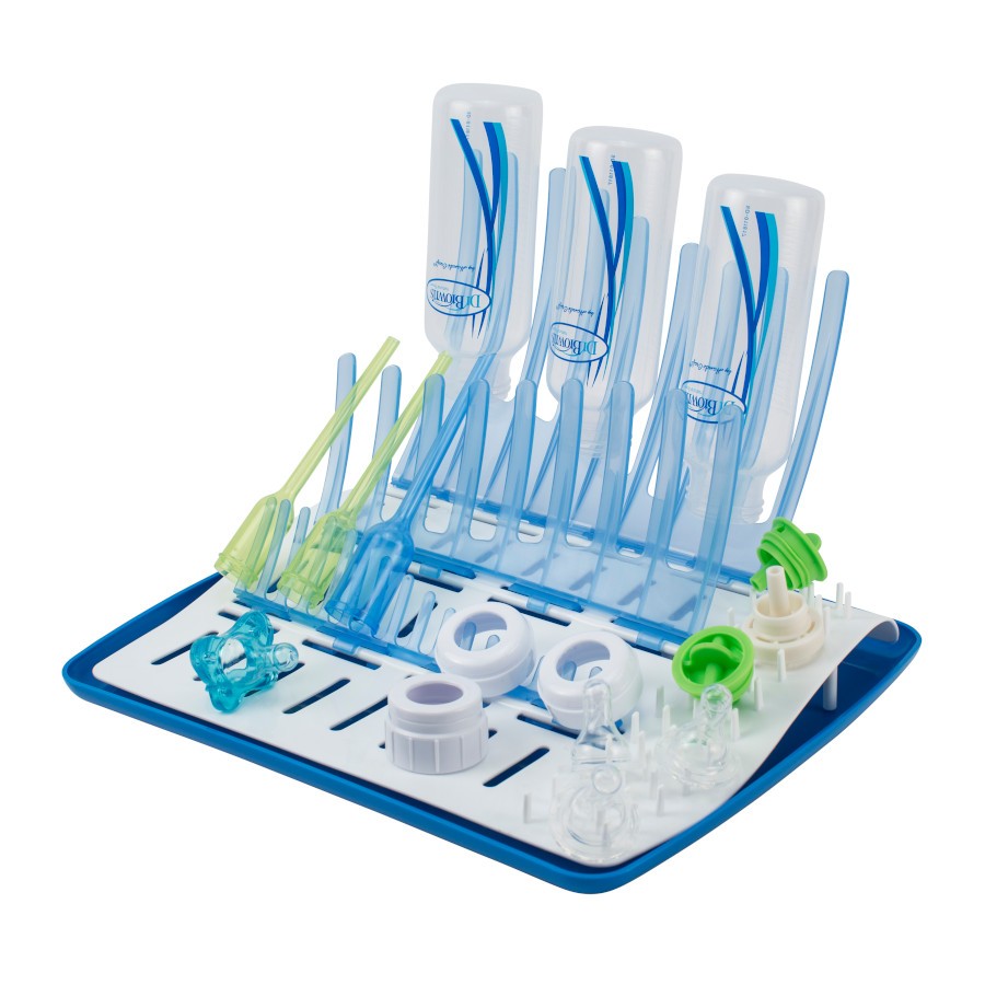 Collapsible Plastic and Silicone Dish Rack, Clear