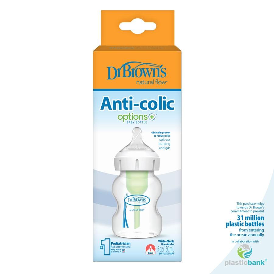 Buy Dr. Brown's Options+ Anti-Colic Wide-Neck Bottle 0m+ 150ml · Seychelles